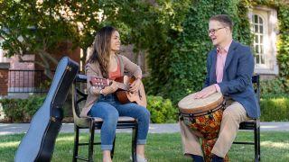 Music Therapy student with Prof. Waldon